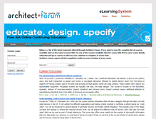 Tablet Screenshot of lms.architect-forum.com